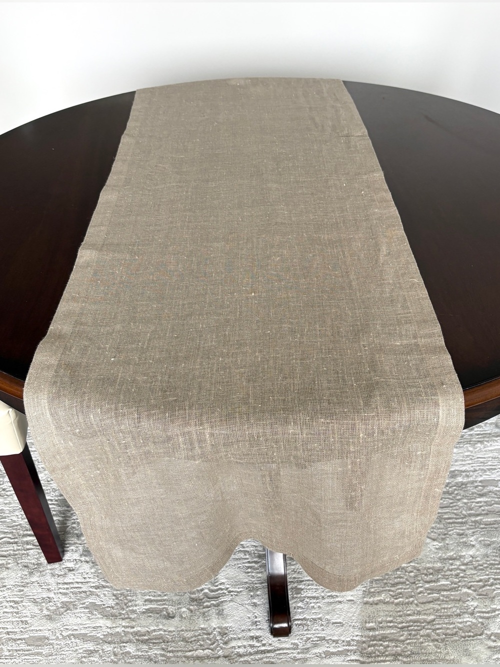 Neutral Linen Table Runner - Taupe 68x19